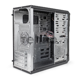 Корпус Exegate EX284031RUS Minitower BA-203U Black, mATX, <AA500, 80mm>, 2*USB+1*USB3.0, Audio