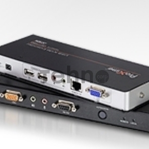 Переключатель ATEN CE770-(AT-G) Удлинитель, SVGA+KBD&MOUSE USB+AUDIO+RS232, 300 метр., 1xUTP Cat5e, SPHD15+HD-DB15+2xUSB A-тип+ 2xMINI JACK+DB9, Female, с KVM-шнуром USB 1.8м., Б.П. 220> 5.3V