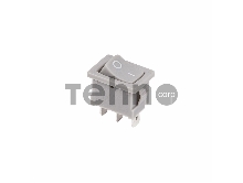 Выключатель клавишный 250V 6А (3с) ON-ON серый  Mini  REXANT