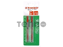 Пилка для лобзика Hammer Flex 204-102 JG WD T101D  дерево\пластик, 74мм, шаг 4.0-5.2, HCS, 2шт.