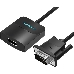 Мультимедиа конвертер Vention VGA + аудио > HDMI, гибкий, черный, фото 3