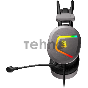 Наушники с микрофоном A4Tech Bloody MC750 серый 2.3м мониторные USB оголовье (MC750 GREY)