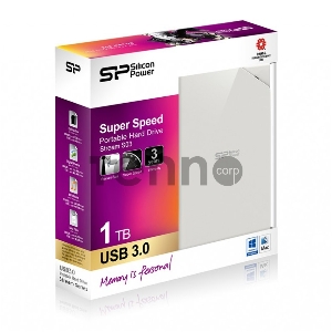 Внешний жесткий диск Silicon Power USB 3.0 1Tb S03 SP010TBPHDS03S3W Stream 2.5 белый