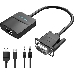 Мультимедиа конвертер Vention VGA + аудио > HDMI, гибкий, черный, фото 5
