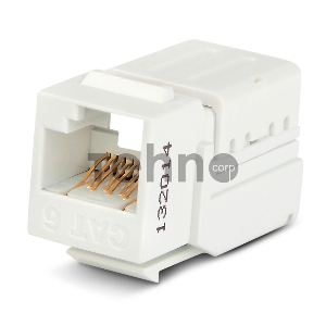 Вставка Keystone Jack KJNE-8P8C-C6-90-WH RJ-45(8P8C), категория 6, 110 IDC, заделка с помощью NE-TOOL, белая | 46044 | Hyperline