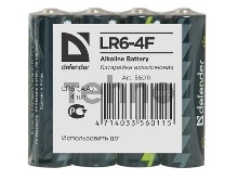 Батарейка DEFENDER BATTERY ALKALINE AA 1.5V/LR6-4F 4PCS 56011 4 шт