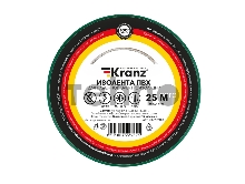 Изолента ПВХ KRANZ 0.13х15 мм, 25 м, зеленая (5 шт./уп.)