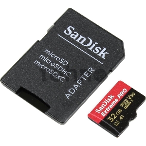 Флеш карта microSD 32GB SanDisk microSDHC Class 10 UHS-I A1 V30 U3 Extreme Pro (SD адаптер) 100MB/s