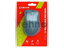 Мышь Canyon  2.4 GHz  Wireless mouse ,with 3 buttons, DPI 1200, Battery:AAA*2pcs  ,Blue67*109*38mm 0.063kg