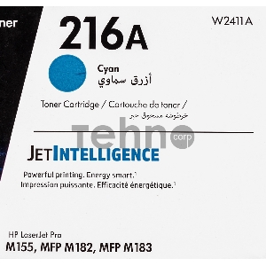 Тонер-картридж HP 216A голубой для HP Color Laser Jet Pro MFP M182/ M183 850 стр