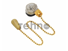 Выключатель для настенного светильника c  деревянным наконечником «Gold» REXANT