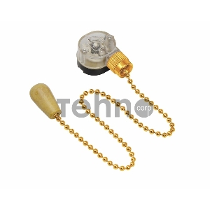 Выключатель для настенного светильника c  деревянным наконечником «Gold» REXANT