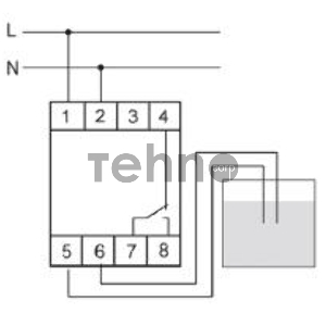 Реле уровня PZ-828 (одноуровневый монтаж на DIN-рейке 35мм 230В AC 16А 1перкл. IP20) F&F EA08.001.001