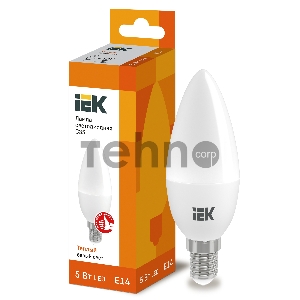 Лампа Iek LLE-C35-5-230-30-E14 светодиодная ECO C35 свеча 5Вт 230В 3000К E14 IEK
