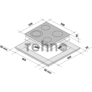 Варочная поверхность Krona ORSA 60 BL/S черный