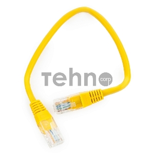 Патч-корд UTP Cablexpert кат.5e, 0.25м, литой, многожильный (жёлтый)