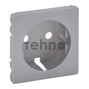 Лицевая панель розетки 2К+З. Алюминий Valena LIFE. Лицевая панель розетки 2К+З. Алюминий