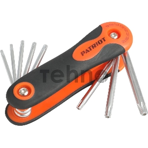 Набор ключей PATRIOT SKT-8F, TORX, T9-T40 складные, CRV, 8-в-1