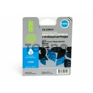 Картридж струйный Cactus CS-CD972 синий для №920XL HP Officejet 6000/6500/7000/7500 (11ml)