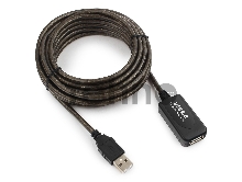 Кабель удлинитель USB 2.0 активный Gembird/Cablexpert UAE-01-5M, AM/AF, 5м