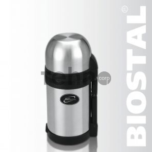 Термос BIOSTAL NG800-1 0.8 л, универс,ручка, рем. для переноски, крышка-чашка и доп. пласт. чашка.