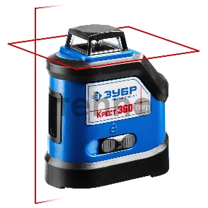 Уровни лазерные ЗУБР 34906  линейный крест-360 двухлучевой 20/70м с приемником