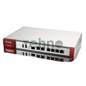 Маршрутизатор Zyxel ZyWALL ATP200, Rack, 3xWAN GE (2xRJ-45 и 1xSFP), 4xLAN/DMZ GE, 2xUSB3.0, AP Controller (2/18), бесшумный (без вентилятора), с поддержкой Sandbox и Botnet Filter, с подпиской Gold на 1 год (полны