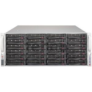 Корпус Supermicro SuperChassis 4U 846BE1C-R1K03JBOD Up to 24 x 3.5 hot-swap HDD bays for JBOD solution (SAS 12G dual expander backplane, with LSI SAS3 expander, with 8x mini-SAS HD connectors)