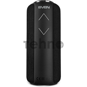 Колонка портативная SVEN PS-275 2.0 чёрные (IPx5, 2x6W, USB, Bluetooth, micro SD, FM, подсветка, 2400 мA)