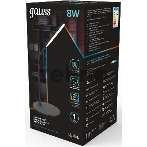 Светильник Gauss GT5022 настольный на подставке черный 8Вт