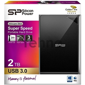 Внешний жесткий диск Silicon Power USB 3.0 2Tb S03 Stream 2.5 черный