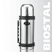 Термос BIOSTAL NY1200-2, 1.2 л, узкое горло, нерж., крышка-чашка,пласт. ручка, пробка с кнопкой (в уп. 12 шт), фото 1