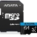 Флеш карта microSD 64GB ADATA microSDHC Class 10 UHS-I A1 100/25 MB/s (SD адаптер), фото 1