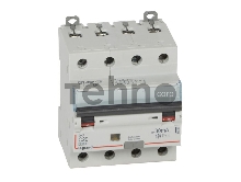 Автоматический выключатель Legrand 411187 дифференциального тока DX? 6000 - 10 кА - тип характеристики С - 4П - 400 В~ - 20 А - тип  A С  - 30 мА - 4 модуля