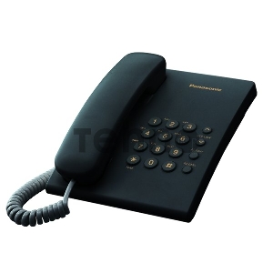 Телефон Panasonic KX-TS2350RUB (черный) {повтор номера, регул-ка громкости, кр.на стену}