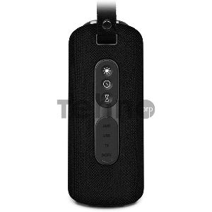 Колонка портативная SVEN PS-275 2.0 чёрные (IPx5, 2x6W, USB, Bluetooth, micro SD, FM, подсветка, 2400 мA)