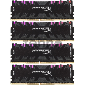 Модули памяти Kingston DIMM 32GB DDR4 3200MHz CL16 (Kit of 4) XMP HyperX Predator RGB
