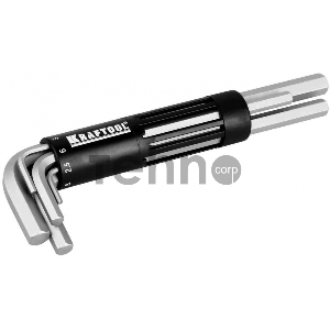 Ручной инструмент Набор KRAFTOOL (27430-2_z01) Ключи EXPERT имбусовые длинные, Cr-Mo сталь, держатель-рукоятка, HEX 2-10мм, 8 пред