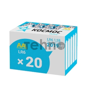 Элемент питания алкалиновый LR LR6 (уп.20шт) Космос KOCLR620BOX