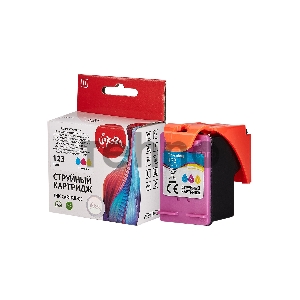 Струйный картридж Sakura F6V16AE (№123 Tri-colour) для HP, триколор, 18 мл., 330 к.