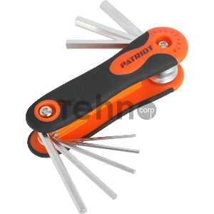 Набор ключей PATRIOT SKH-8F, шестигранные складные, 2-2.5-3-4-5-6-7-8мм, CRV, 8-в-1