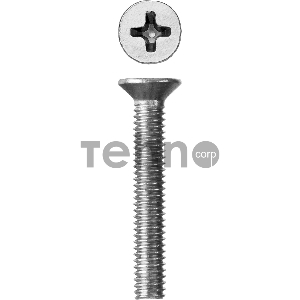 Винт DIN 965, M4 x 25 мм, 5 кг, кл. пр. 4.8, оцинкованный, ЗУБР