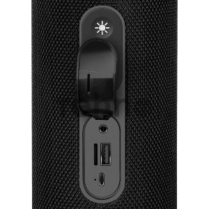 Колонка портативная SVEN PS-275 2.0 чёрные (IPx5, 2x6W, USB, Bluetooth, micro SD, FM, подсветка, 2400 мA)