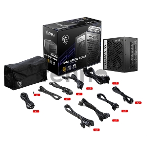 Блок питания MSI MPG A850G PCIE5, 850W, Intel ATX 12V, APFC, 13.5cm Fan, 80+ Gold, Fully-Modular, Retail