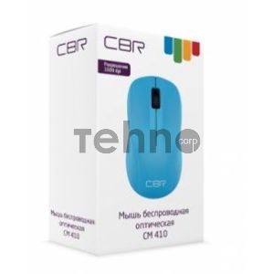 CBR CM 410 Blue, Мышь беспроводная, оптика, 2.4 ГГц, 1000 dpi, 3 кнопки и колесо прокрутки, выключатель питания