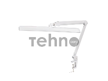 Лампа настольная бестеневая на струбцине REXANT ECO light, 324 SMD LED с диммером, теплый/холодный цвет свечения, белая
