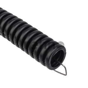Труба гофрированная из ПНД, с зондом, черная, Ø20 мм, бухта 100 м/уп. REXANT