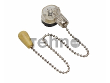 Выключатель для настенного светильника c  деревянным наконечником «Silver» REXANT