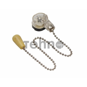 Выключатель для настенного светильника c  деревянным наконечником «Silver» REXANT