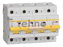 Автоматический выключатель IEK ВА47-100 4Р 20А 10кА характеристика C